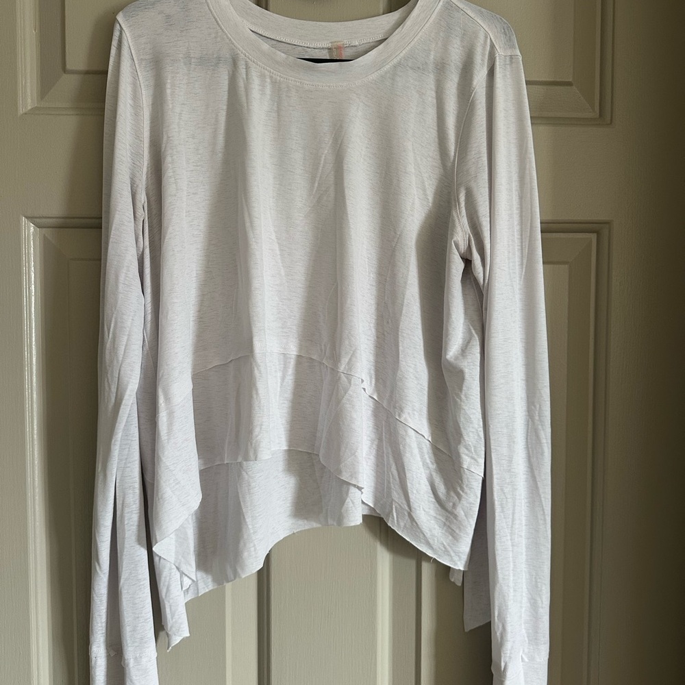 FP Movement by Free People White Layered Long Sleeve Top
